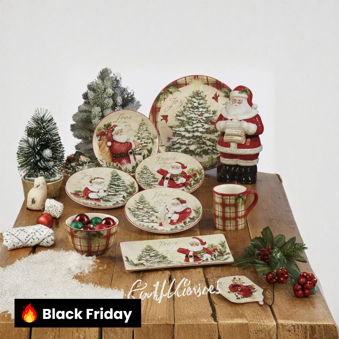 Kit Louça Natal Holiday Wishes – 16 Peças