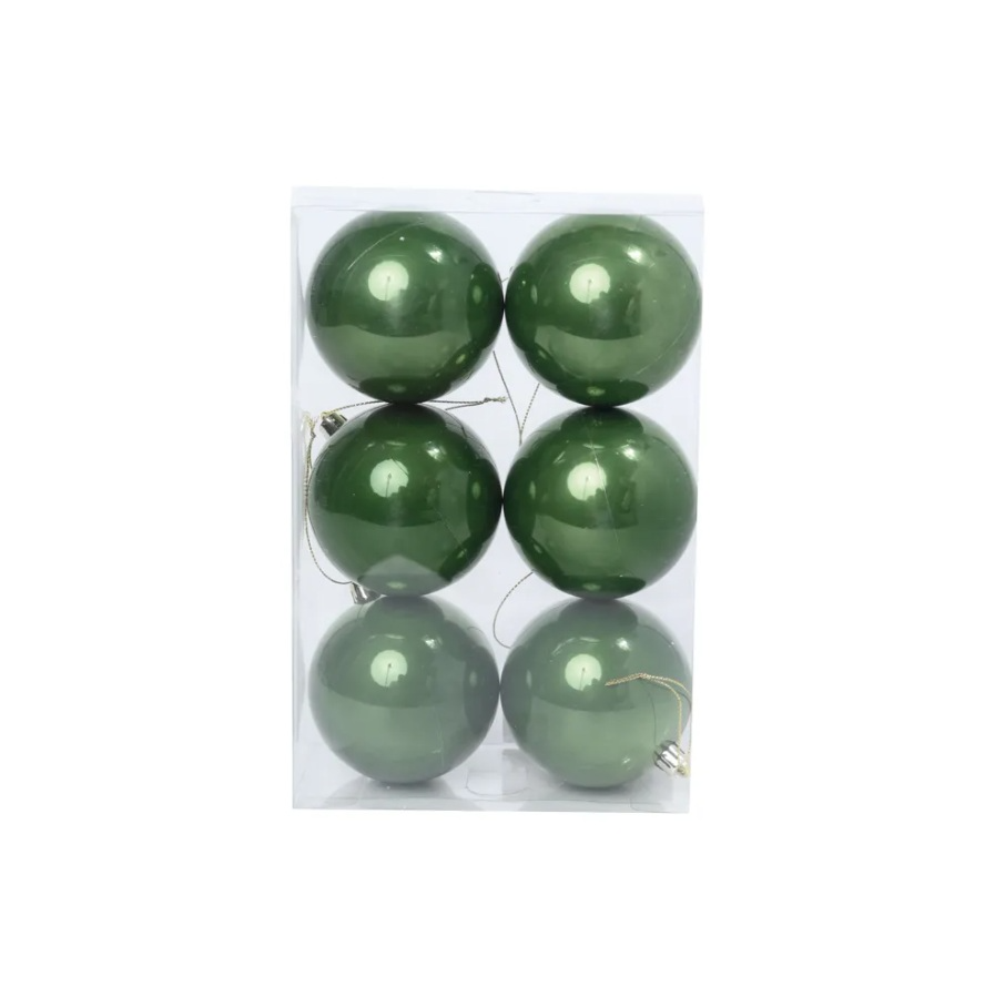 Bola Brilho Verde 8 cm 6 unidades