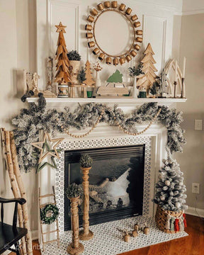 Guirlanda King Flock® de 9' x 12" sem iluminação