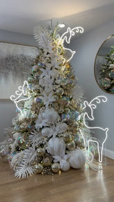 Árvore Cristal Dourado & Luz de Inverno 2,00m