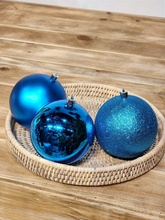 Bola Tradicional Azul Turquesa 10cm 3 unidades