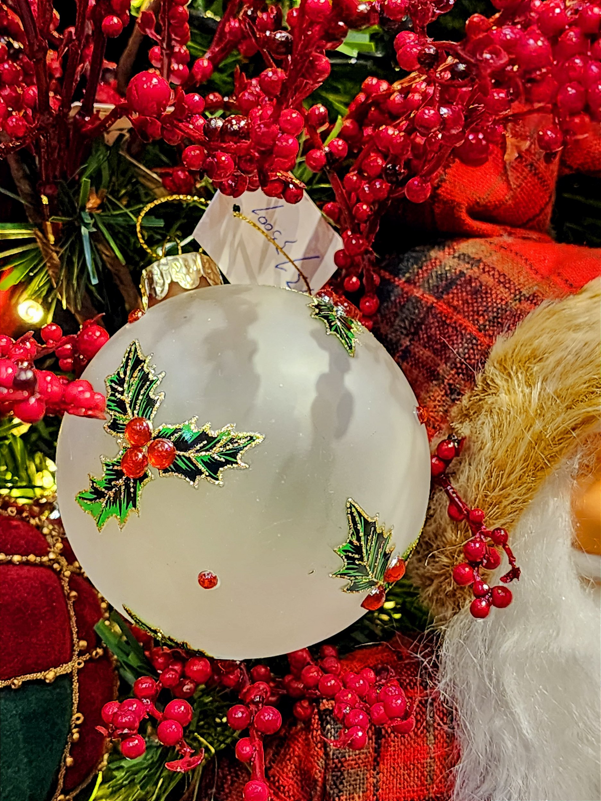 Pendente ornamento de bola de vidro 8cm