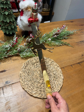 Suporte Dourado com Rena Para Guirlanda