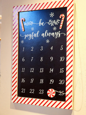 Quadro decorativo dias para o natal 45cm