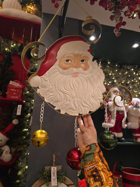 Placa decorativa em metal Noel 90cm