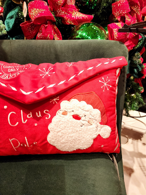 Capa de almofada veludo vermelha 50cm