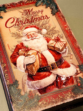 Livro Caixa decorativo Merry Christmas Noel 27cm