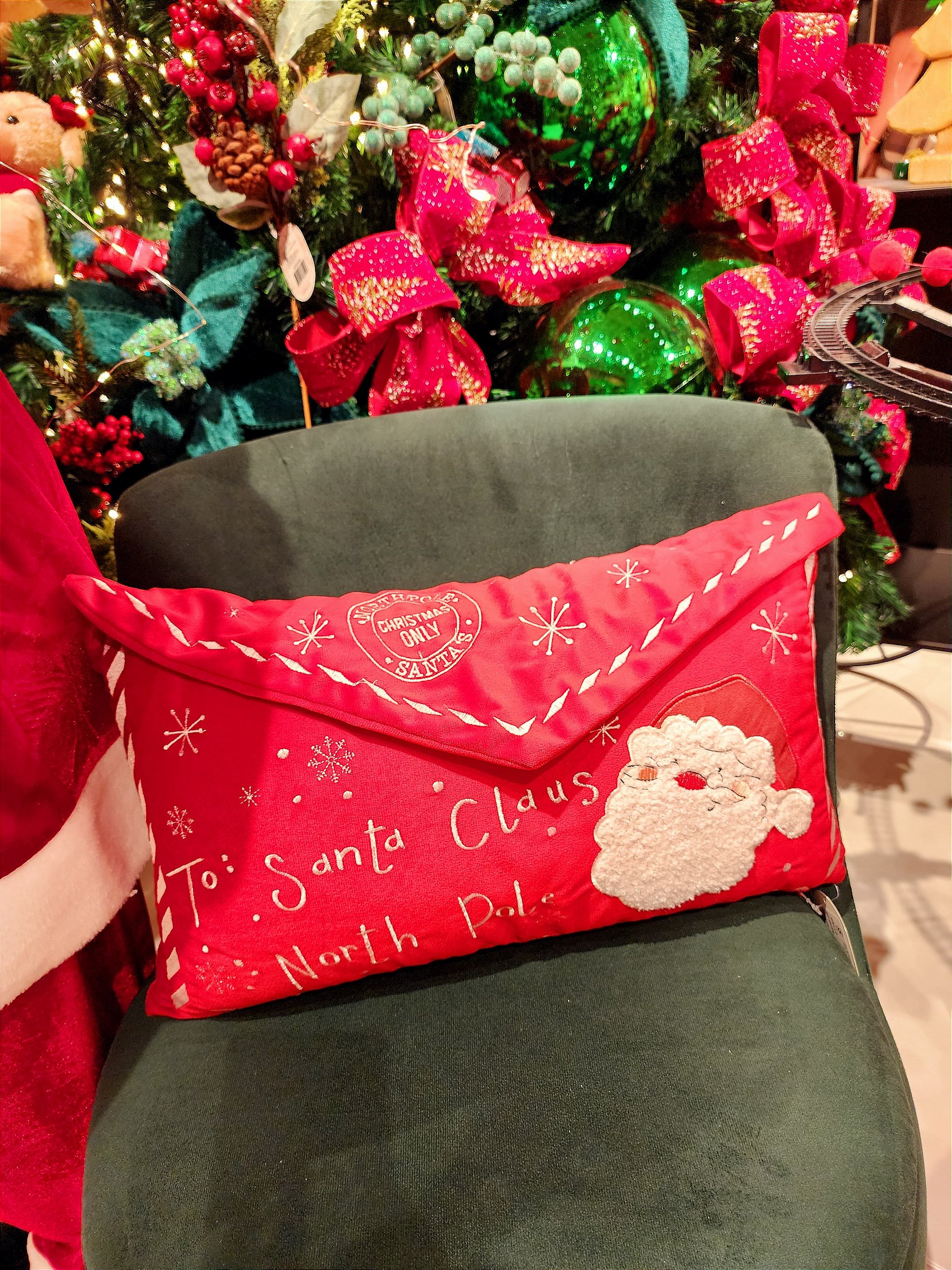 Capa de almofada veludo vermelha 50cm