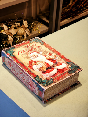 Livro Caixa decorativo Merry Christmas Noel 27cm