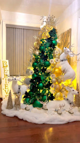 Árvore Believe Verde & Dourado Polar 2,00m